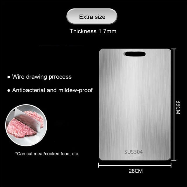 Double-Sided Stainless Steel Cutting Board