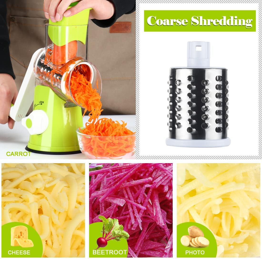 Grate Your Way to Deliciousness! 🍕🧀 Meet the Ultimate Rotary Cheese Grater - Perfect for Cheese, Veggies, Nuts, and More! 💚 #KitchenGadgets #FoodieFun