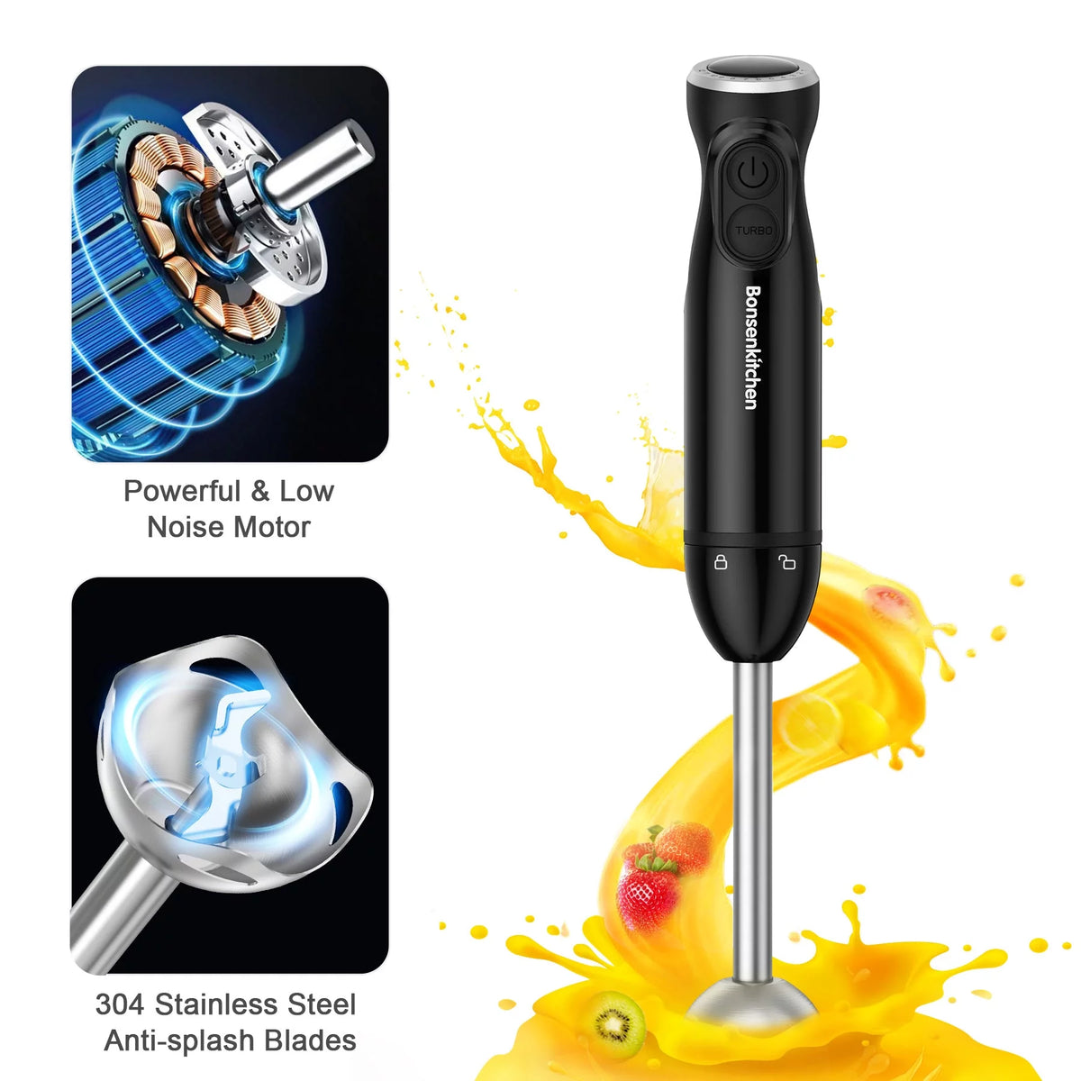 Blend it all! 🥚✨💪 Get your 3 in 1 Immersion Blender with Egg Whisk & 700ml Measuring Cup – 12 Speed for all your culinary creations! 🍽️ #CookingMadeEasy