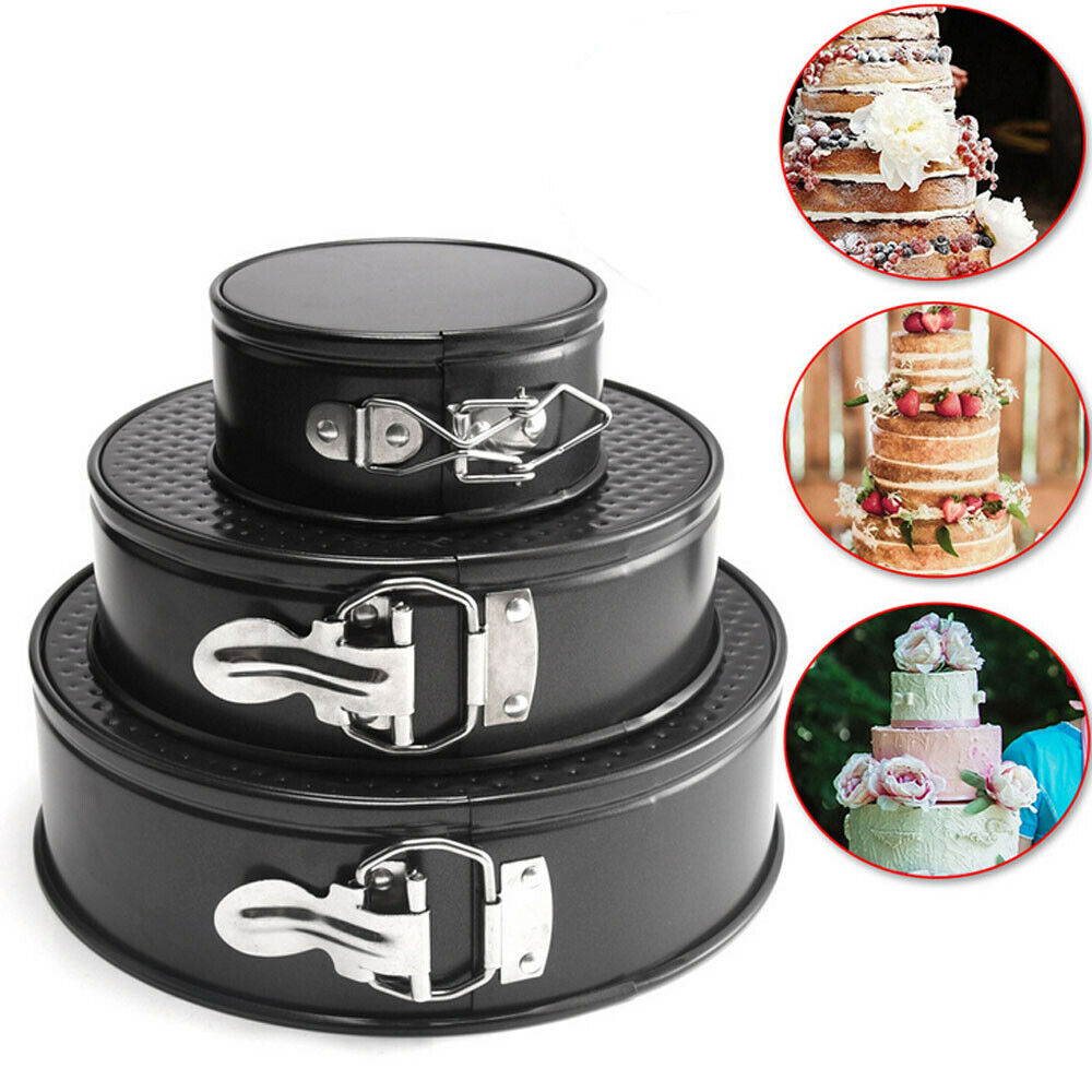Nonstick Springform Cake Pan Set, 3-Piece