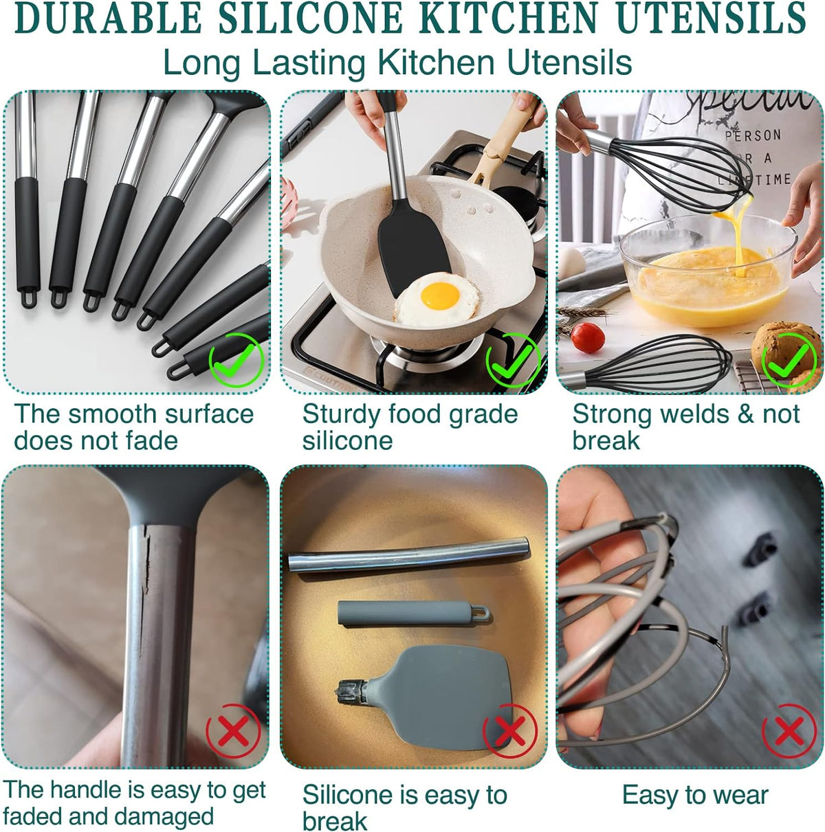 Upgrade Your Cooking Game with Our 15-Piece Silicone Utensil Set! π³β¨