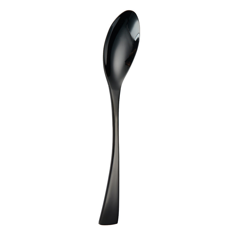 Portugal Stainless Steel Flatware Set, Titanium Black