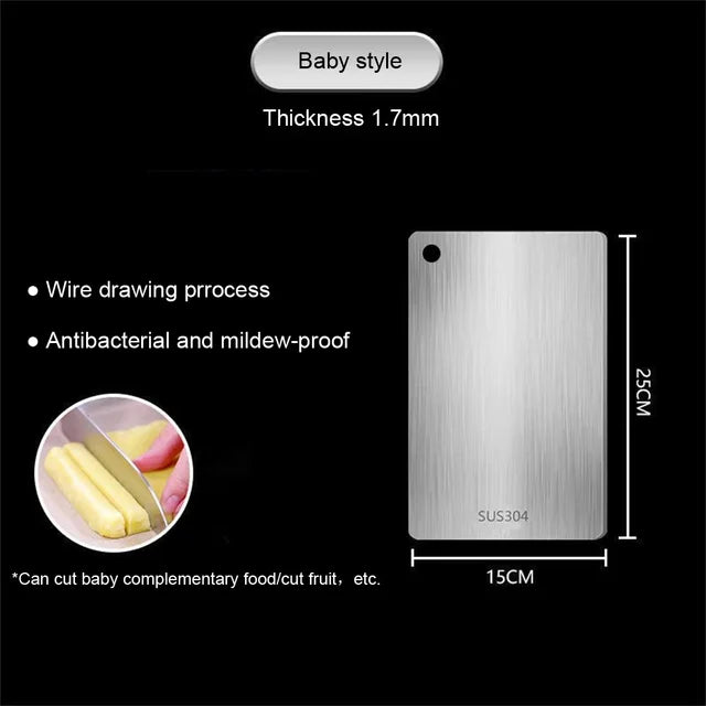 Double-Sided Stainless Steel Cutting Board