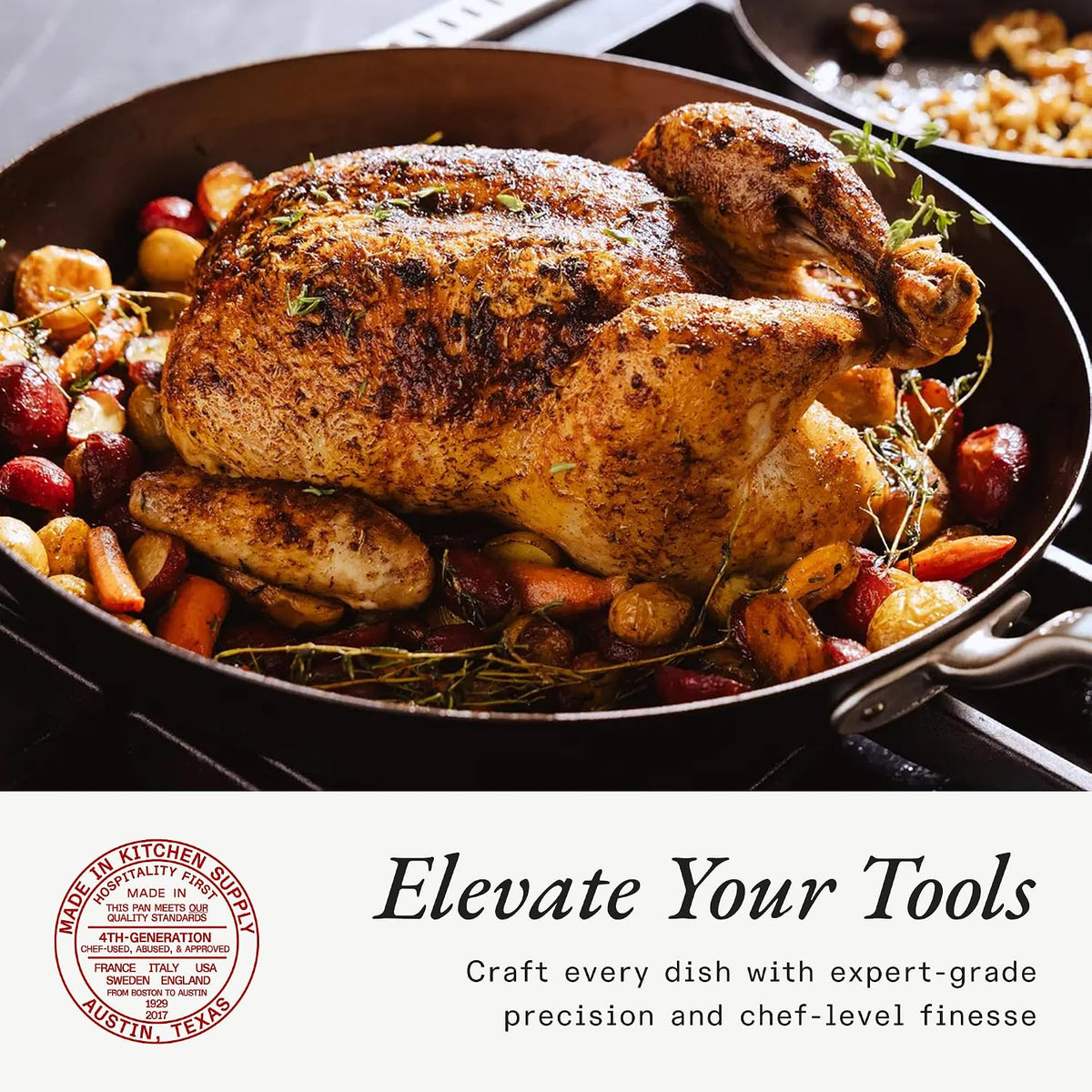 Made in Cookware - 2 Piece (Includes 10",12") Seasoned Carbon Steel Frying Pan - Professional Cookware - Crafted in Sweden - Induction Compatible