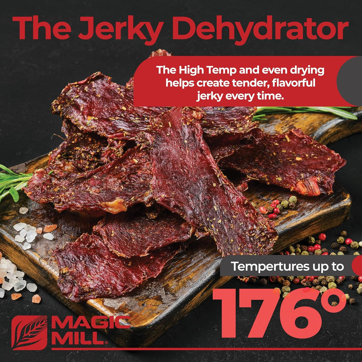 Professional Food Dehydrator with 7 Extra-Large Stainless Steel Trays for Jerky, Dog Treats, Herbs, Meat, and Fruit | Features Keep Warm Function, Digital Timer, and Temperature Control | ETL Certified