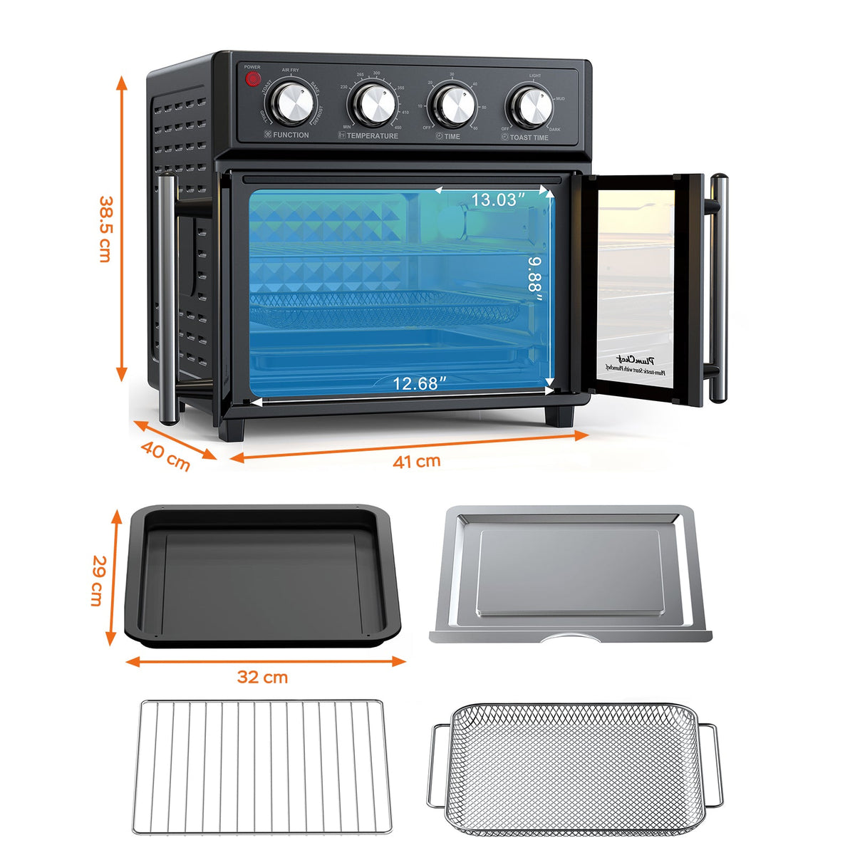 PlumChef Air Fryer Toaster Oven, 26 qt