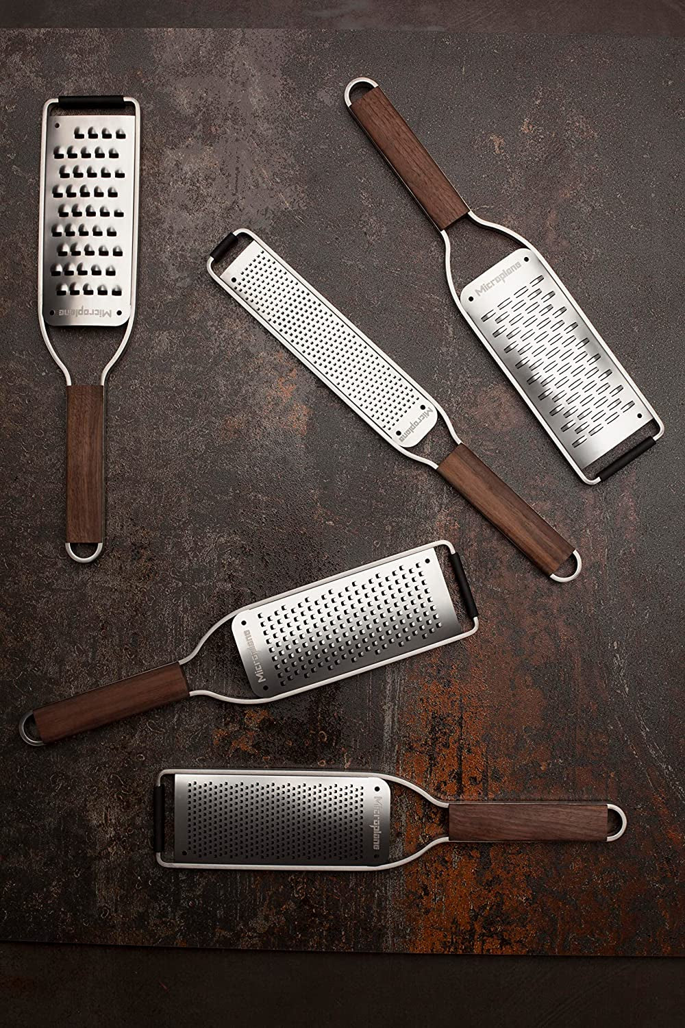 Microplane Master Series Wood Handle Stainless Steel Zester Grater
