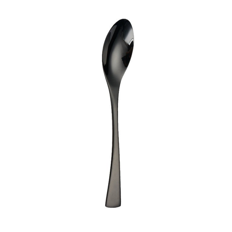 Portugal Stainless Steel Flatware Set, Titanium Black