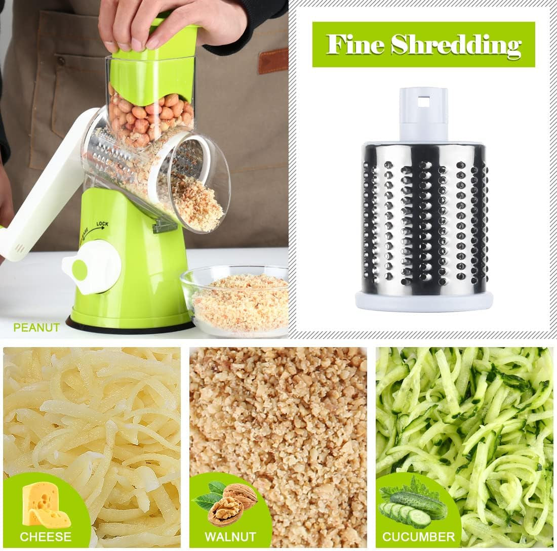 Grate Your Way to Deliciousness! 🍕🧀 Meet the Ultimate Rotary Cheese Grater - Perfect for Cheese, Veggies, Nuts, and More! 💚 #KitchenGadgets #FoodieFun