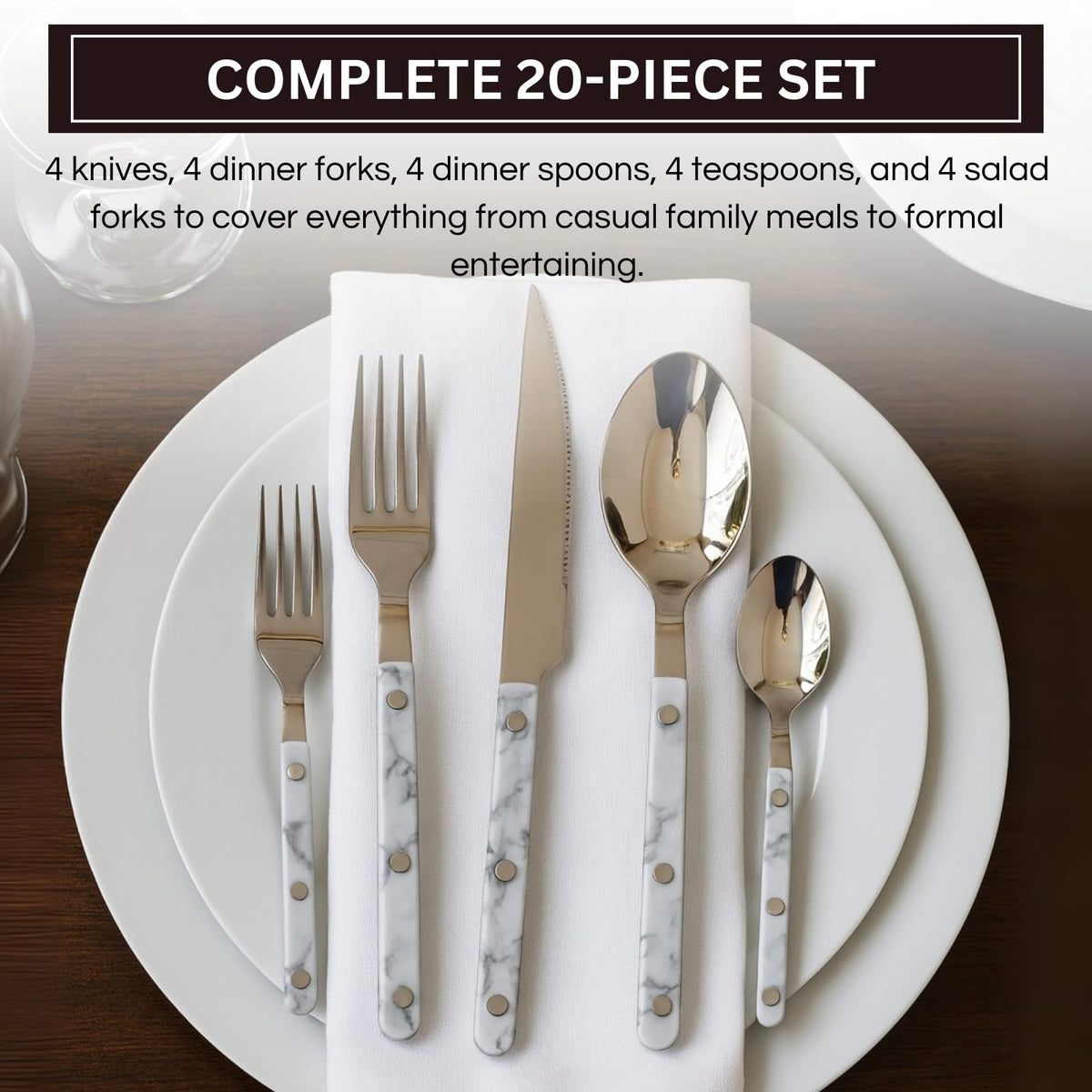 Khen Flatware Set, 20-Piece