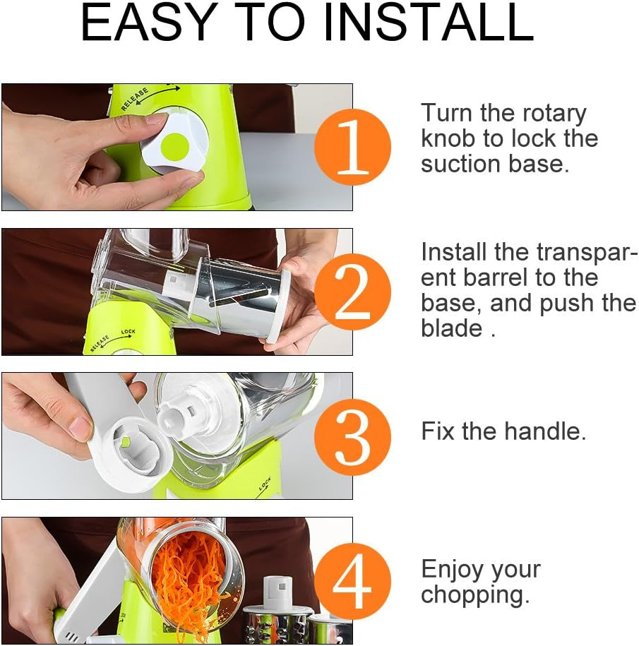 Grate Your Way to Deliciousness! 🍕🧀 Meet the Ultimate Rotary Cheese Grater - Perfect for Cheese, Veggies, Nuts, and More! 💚 #KitchenGadgets #FoodieFun