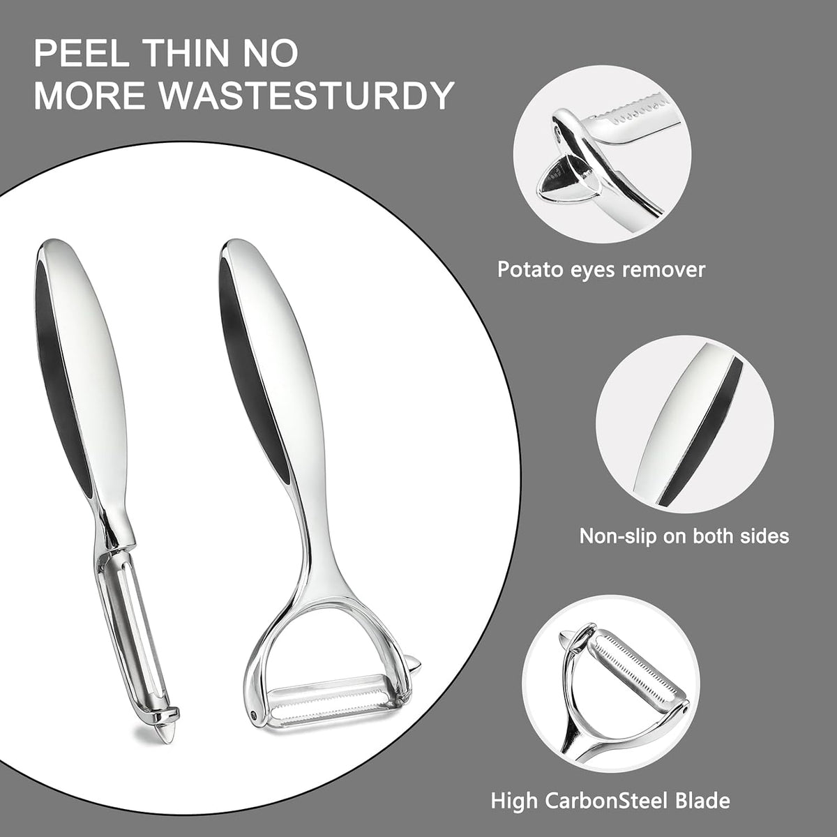 Vegetable Peeler Stainless Steel Potato Peelers Y-Shaped&I-Shaped Peelers