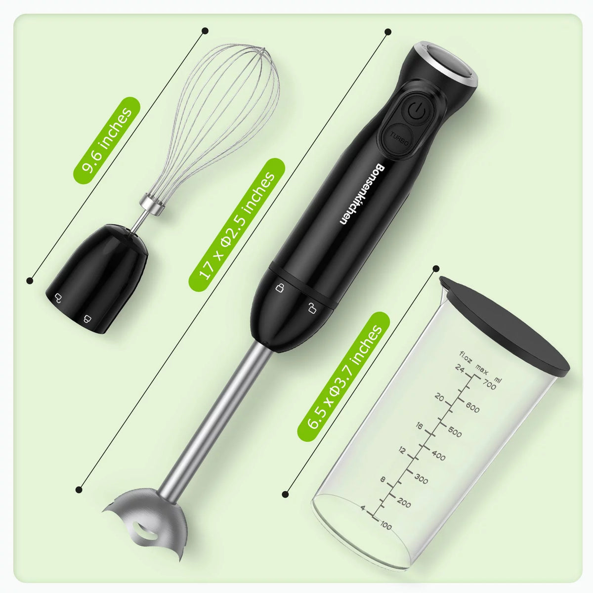 Blend it all! 🥚✨💪 Get your 3 in 1 Immersion Blender with Egg Whisk & 700ml Measuring Cup – 12 Speed for all your culinary creations! 🍽️ #CookingMadeEasy
