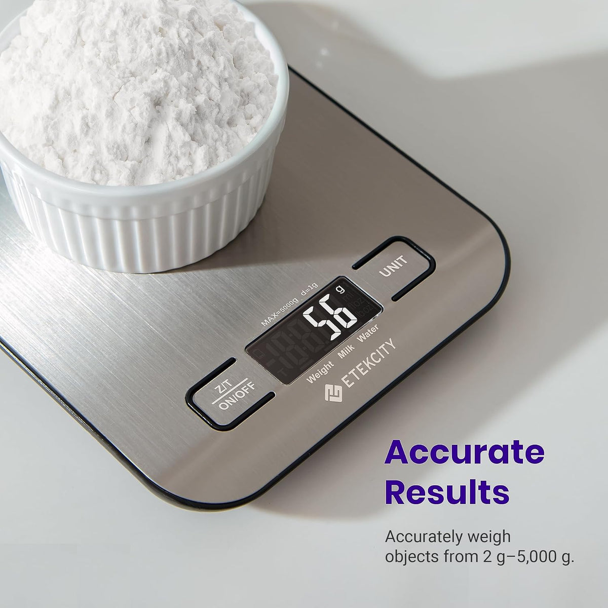 Precision Digital Kitchen Scale - Measure Grams & Ounces Up to 11 Lbs for Perfect Cooking!