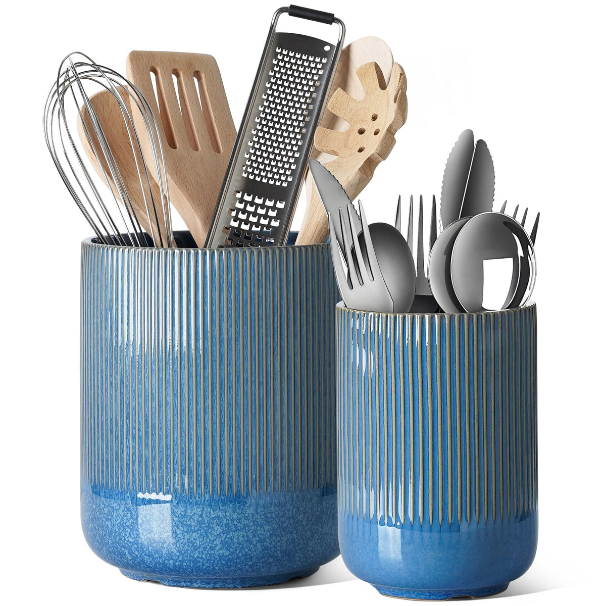 LE TAUCI Ceramic Utensil Holders, Set of 2