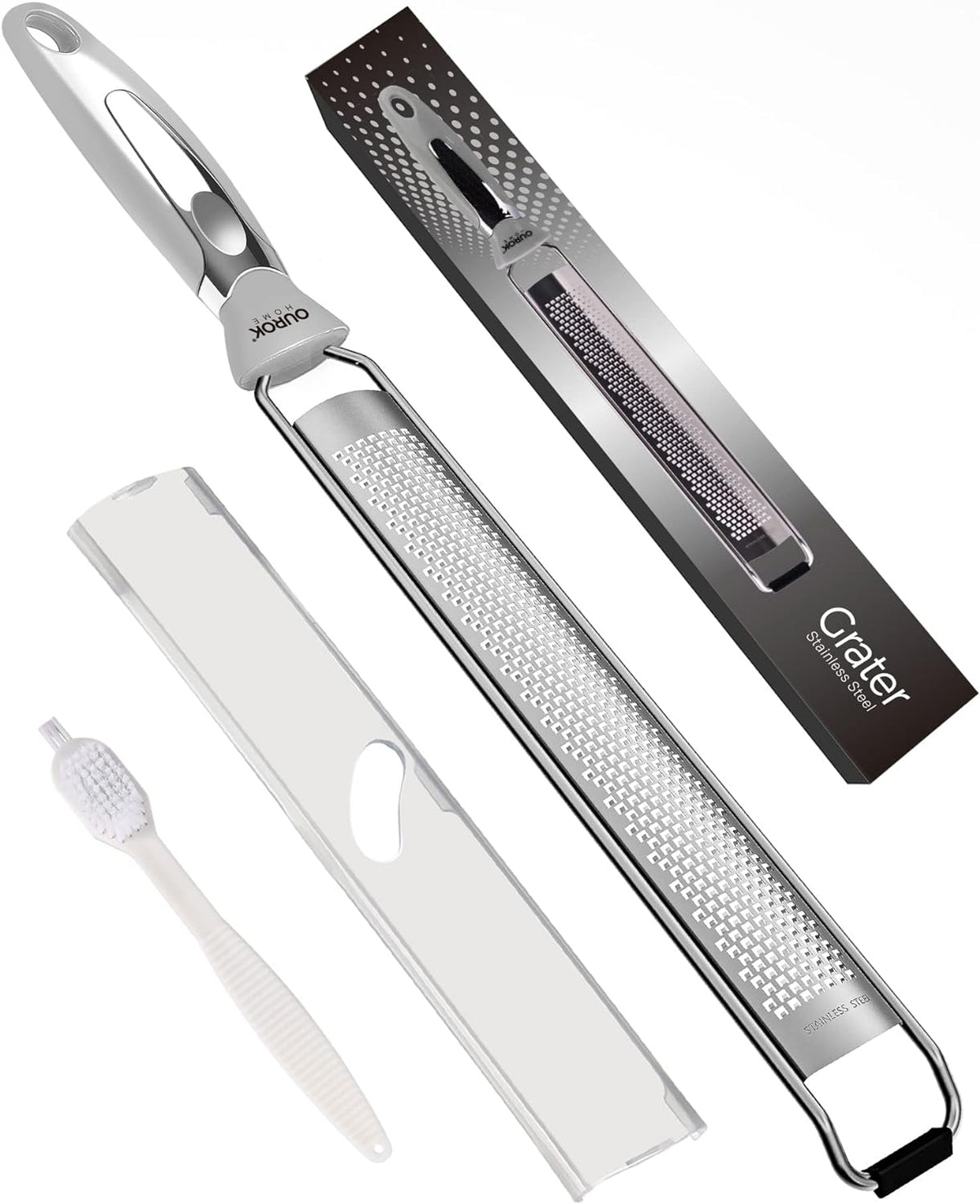 Zest up your cooking game! 🍋✨ Stainless steel lemon zester & cheese grater for all your flavor needs. Plus, it comes with a handy cleaning brush! 🧼💪 #KitchenEssentials #CookingHacks