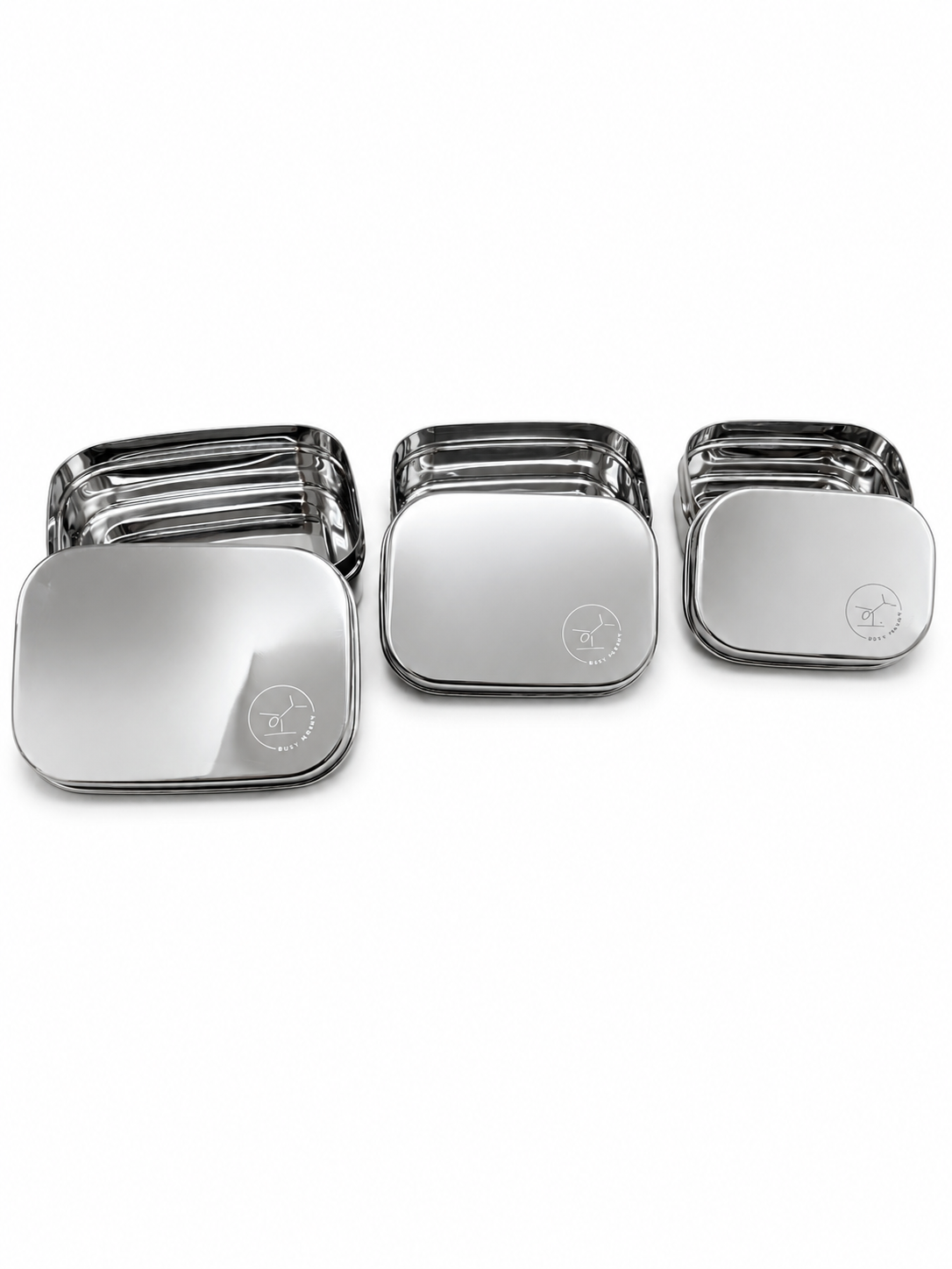 Nesting Stainless Steel Food Containers, Set of 3