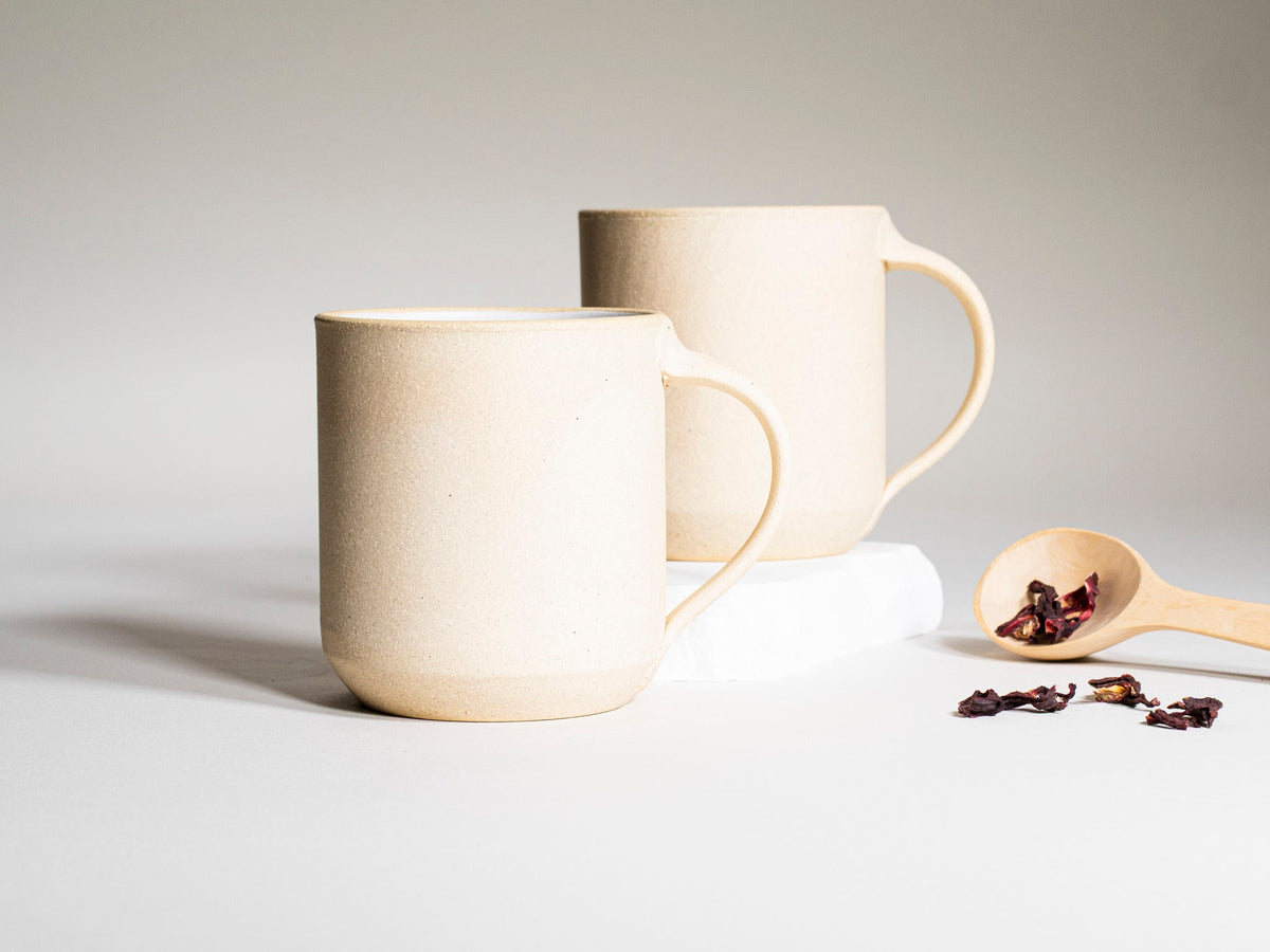 Creating Comfort Stoneware Mug, 14 oz, Sandy White