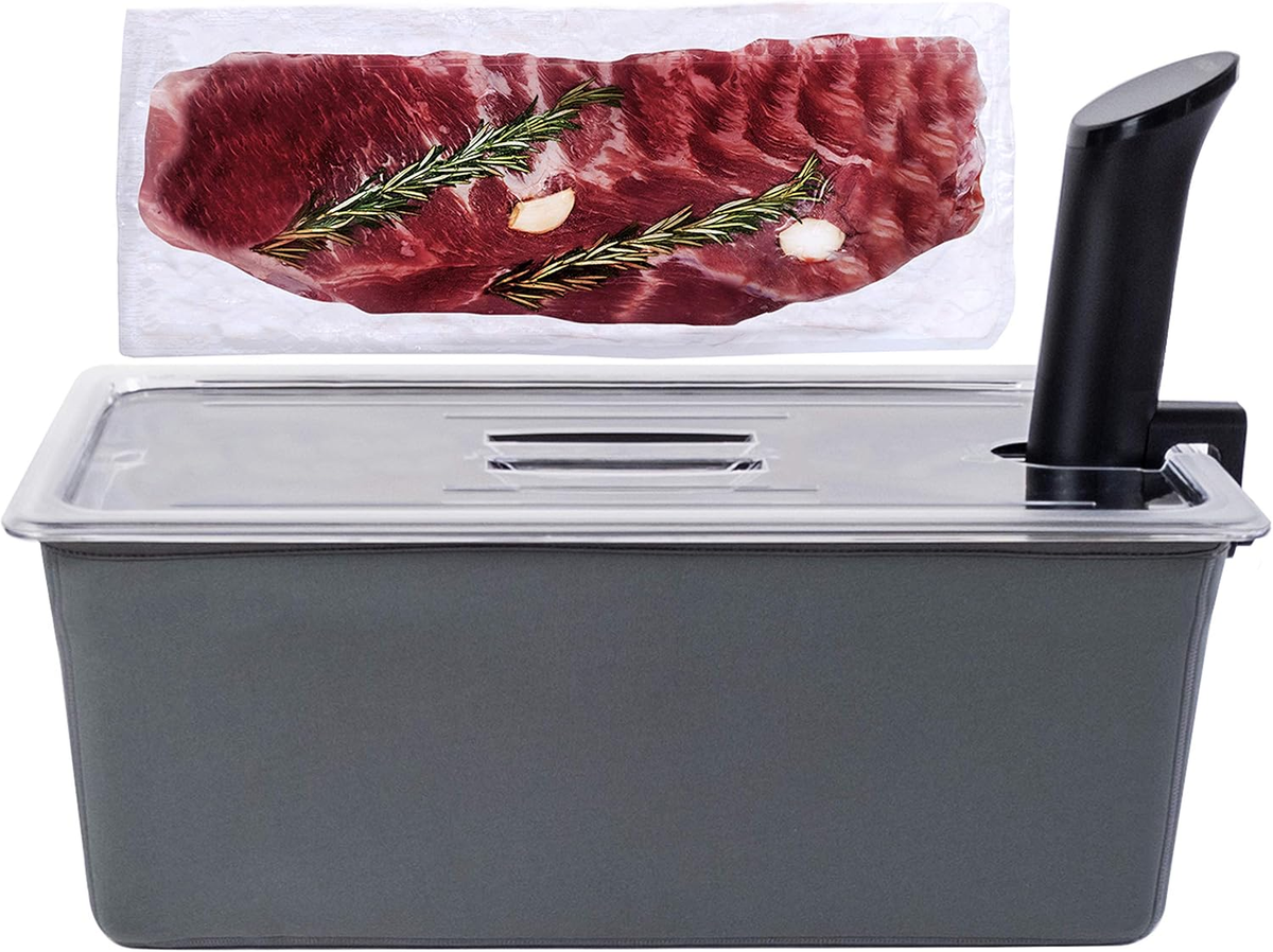 Sous Vide Container with Lid and Insulating Sleeve, 26 qt
