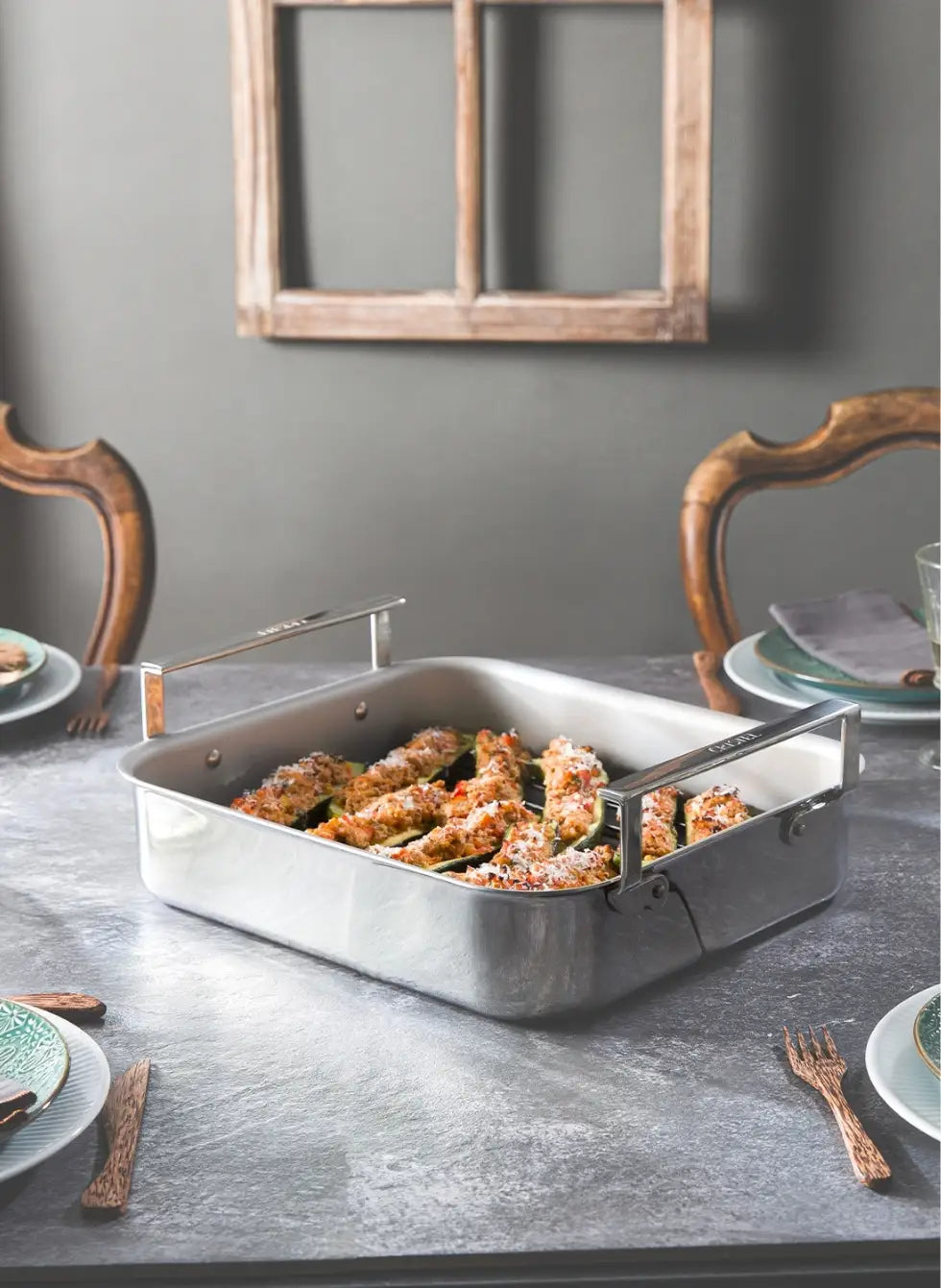 Cristel 3-Ply Stainless Steel Roaster with Rack