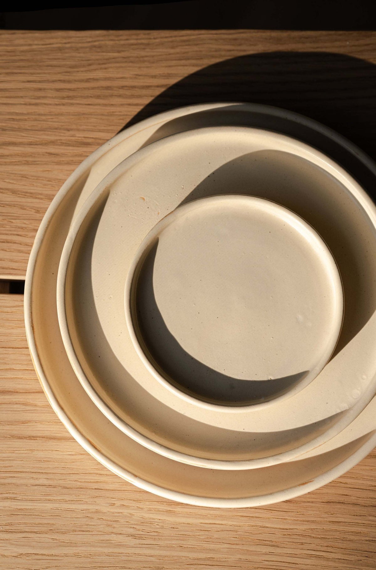 Creating Comfort Stoneware Plates, Matte Beige