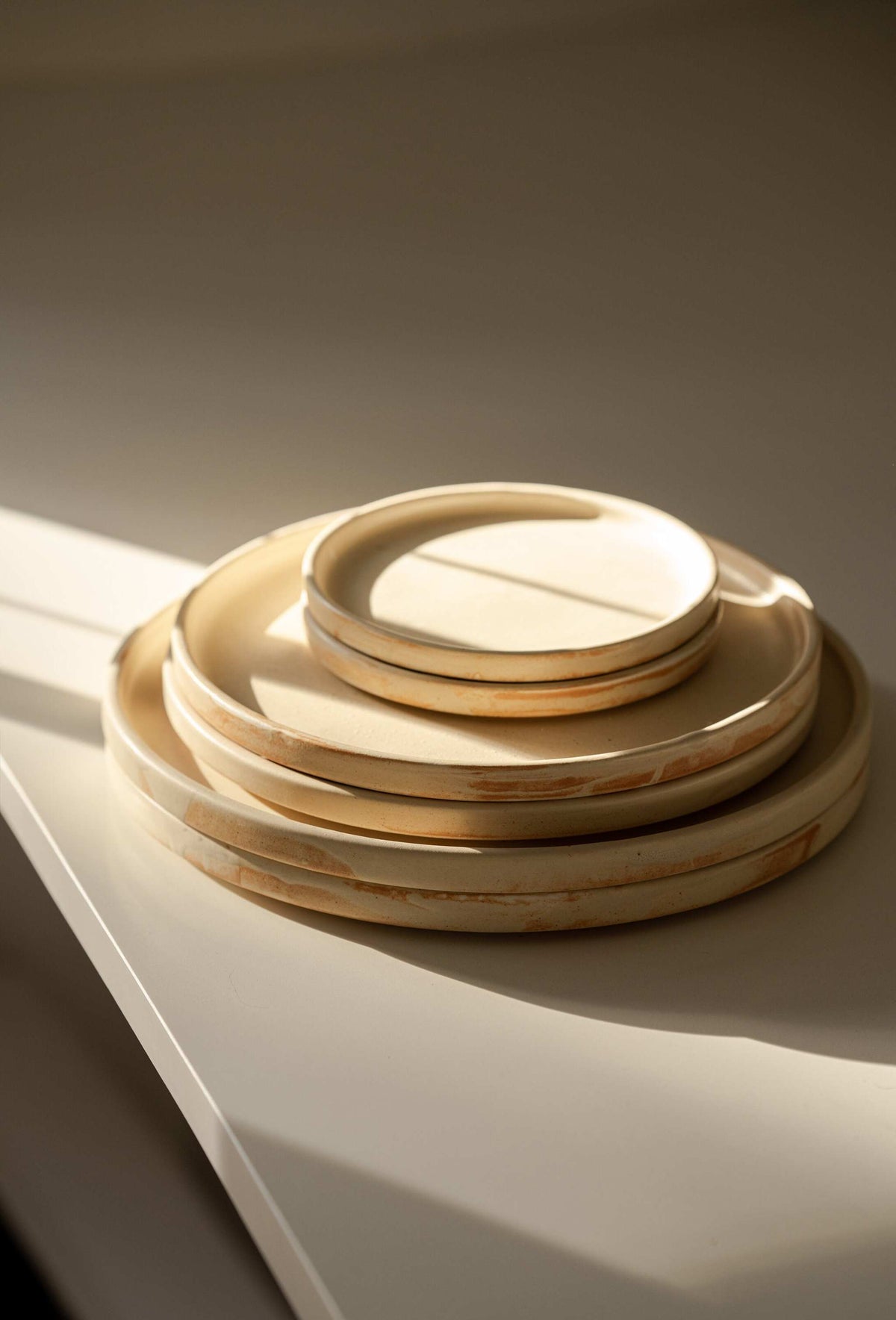 Creating Comfort Stoneware Plates, Matte Beige