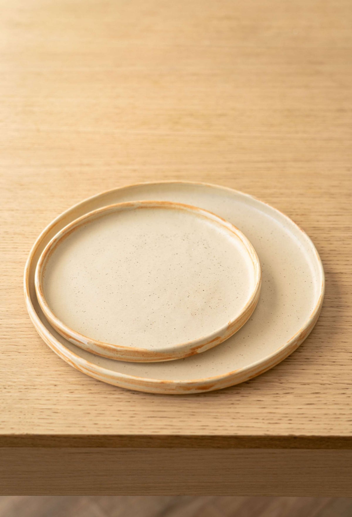 Creating Comfort Stoneware Plates, Matte Beige