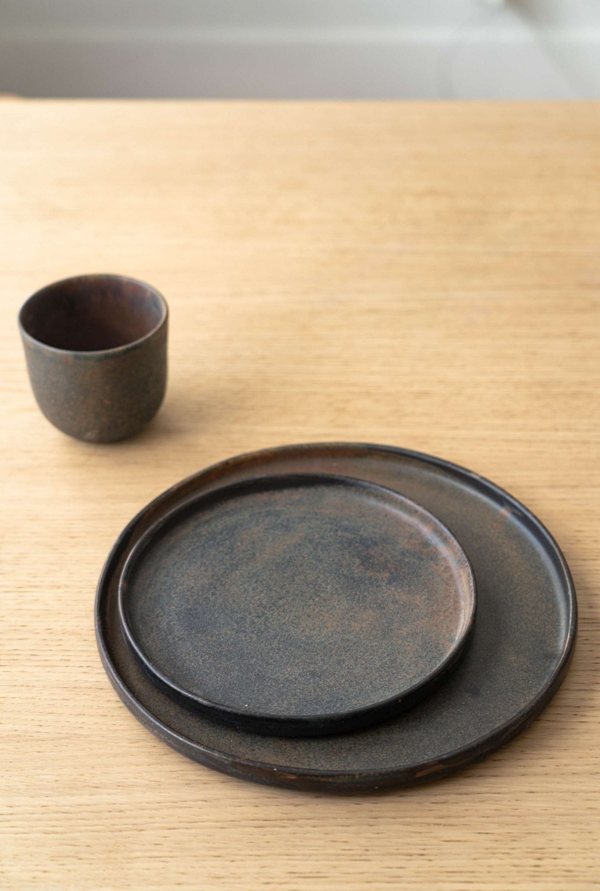 Creating Comfort Stoneware Plates, Rust