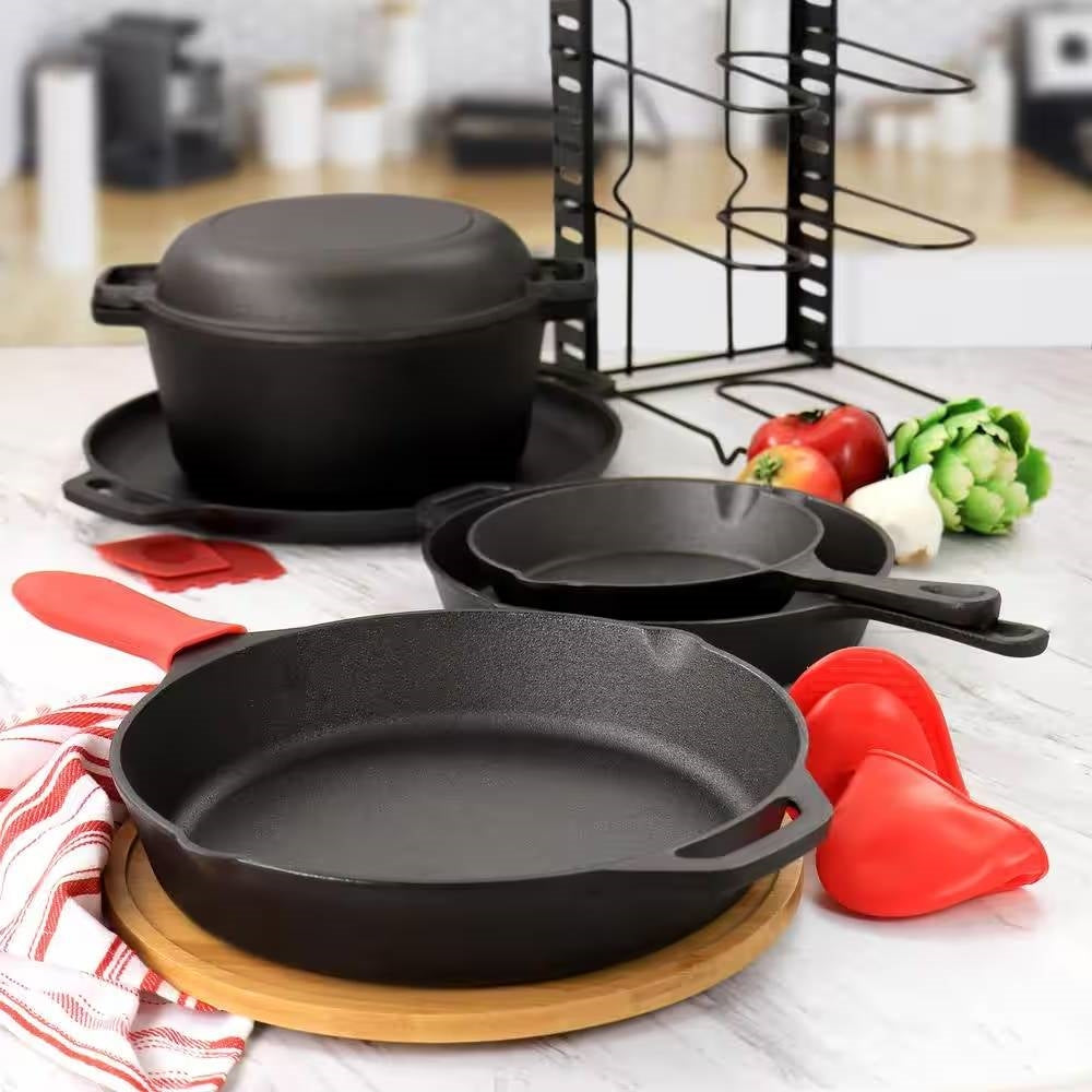 Cast Iron Cookware Set, 12-Piece