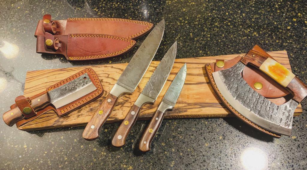 Titan Chef Knife Set, Walnut