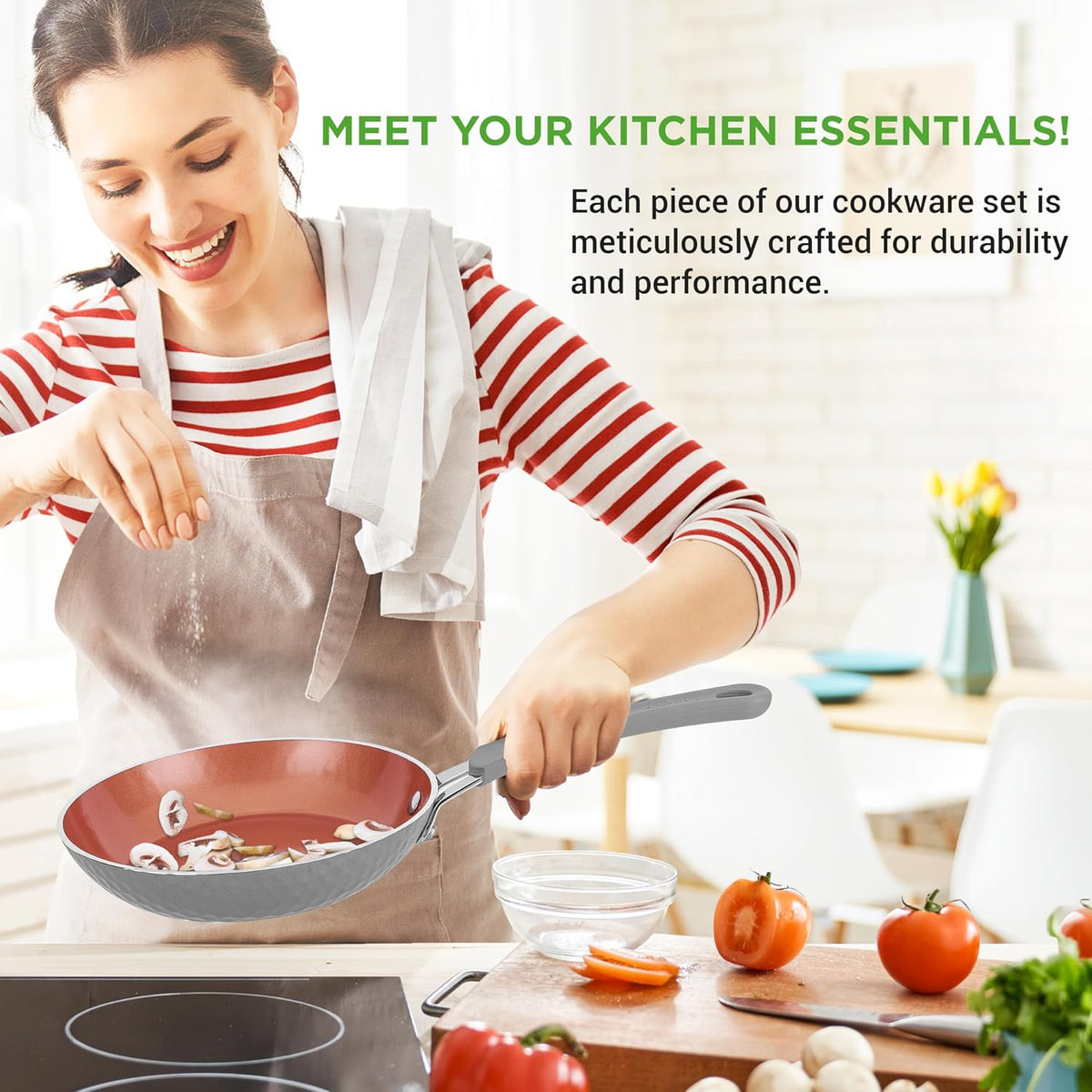 Transform Your Cooking Experience with This 11-Piece Nonstick Ceramic Cookware Set! 🍳✨ Perfect for Every Home Chef! 🥘💖
