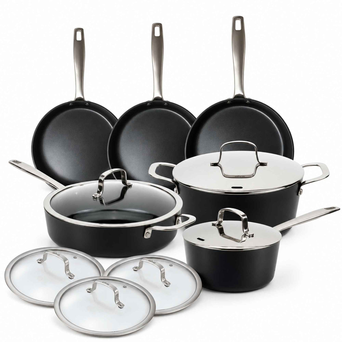 Alva Ceramic Nonstick Cookware Set, 12-Piece