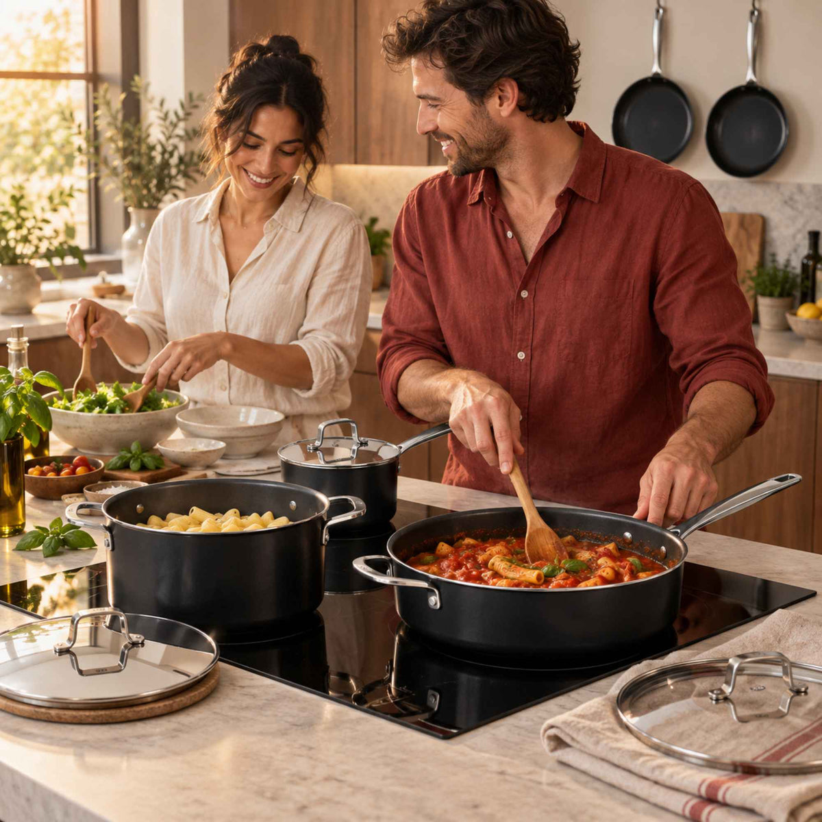 Alva Ceramic Nonstick Cookware Set, 9-Piece