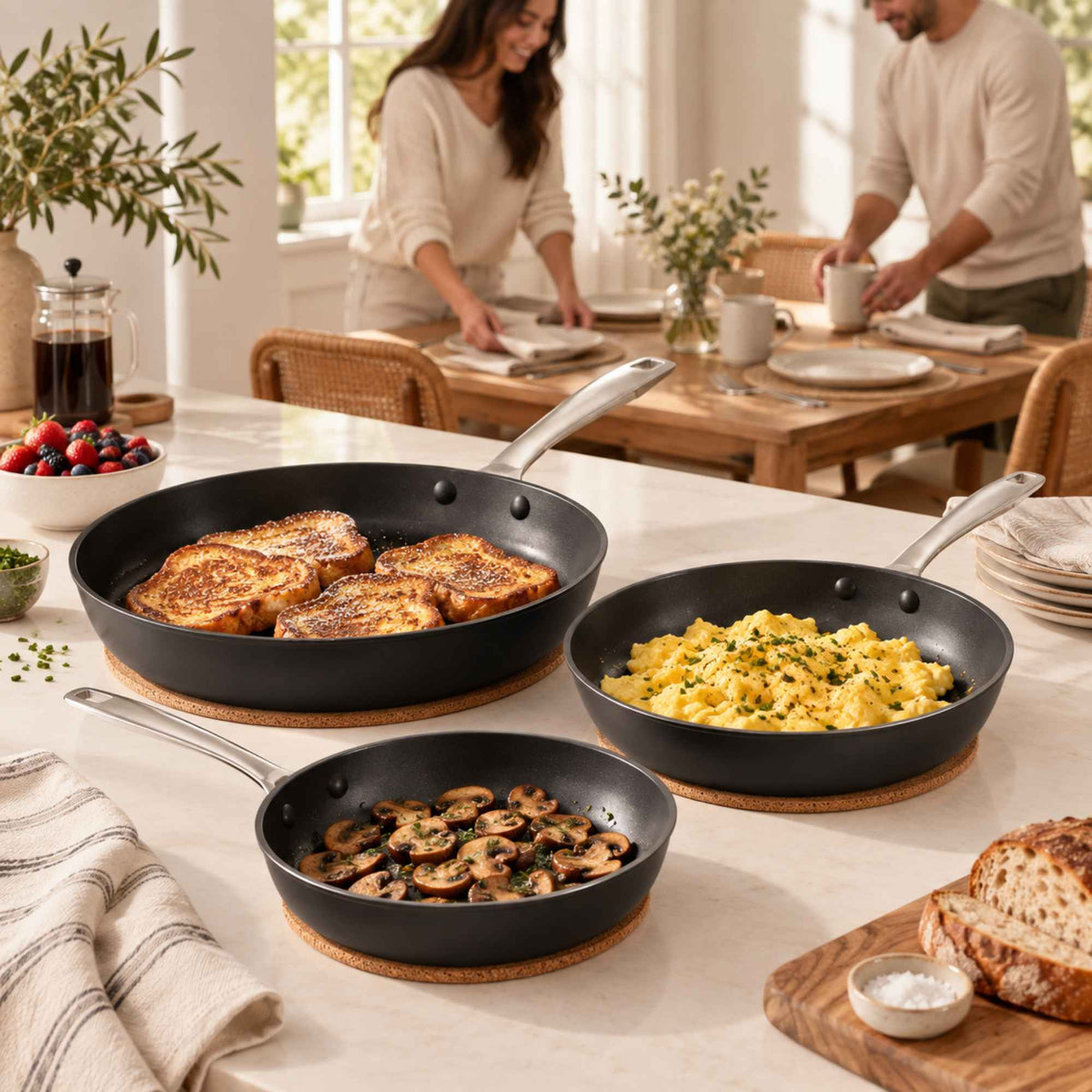 Alva Ceramic Nonstick Cookware Set, 12-Piece