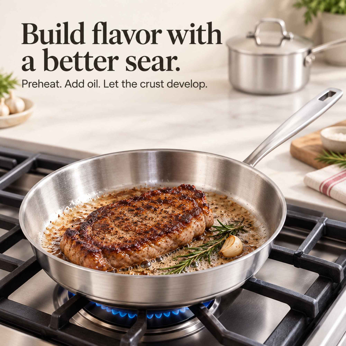 Maestro 5-Ply Stainless Cookware Set, 5-Piece