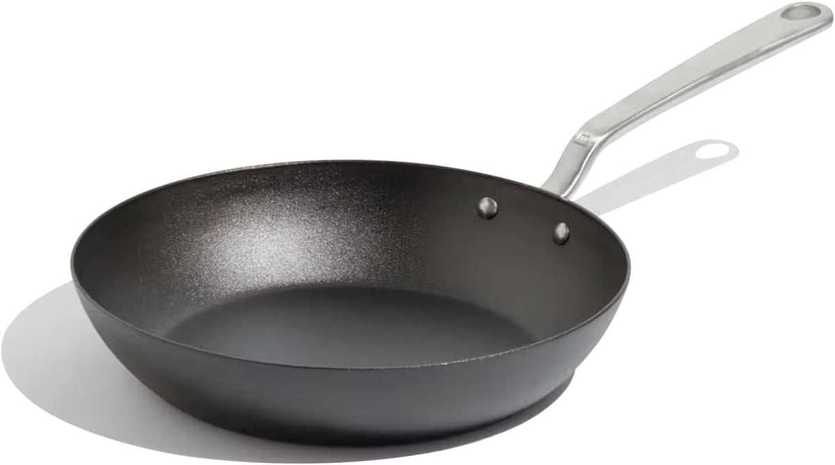 Made in Cookware - Seasoned 10" Carbon Steel Frying Pan - Professional Cookware - Crafted in Sweden - Induction Compatible