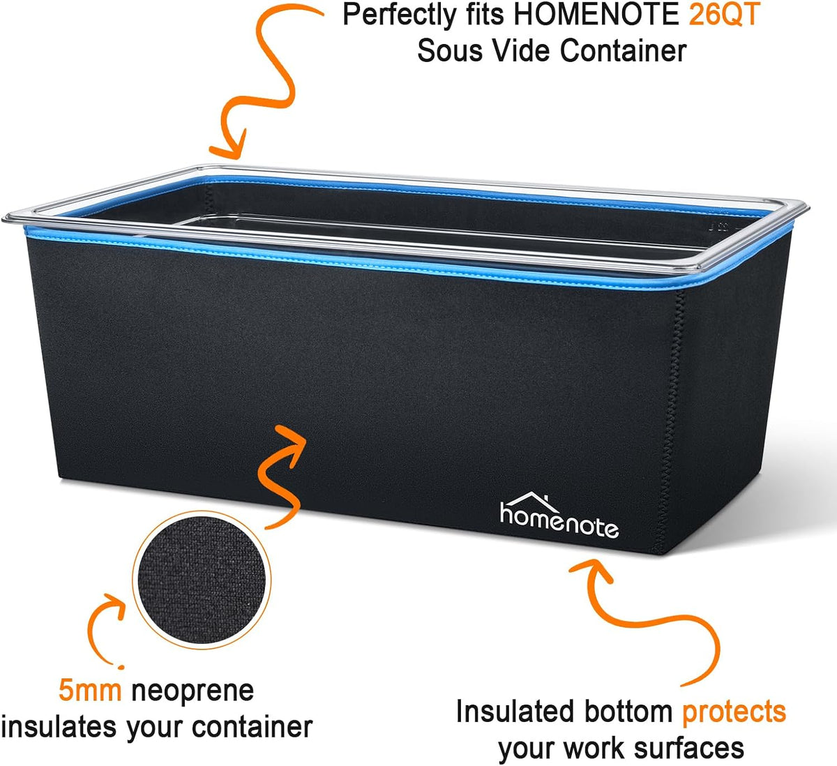 Large Sous Vide Container with Lid, 26 Qt Complete Accessories Kit