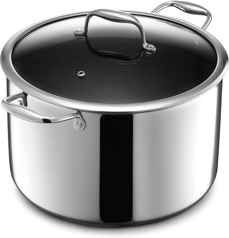 HexClad Hybrid Stock Pot with Lid, 10 qt