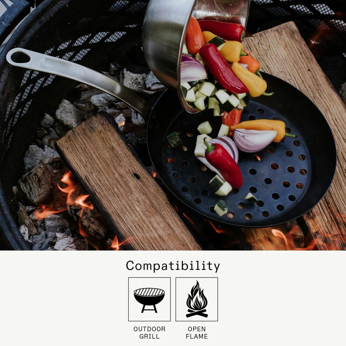 Made in Cookware - 12" Seasoned Carbon Steel Grill Frying Pan