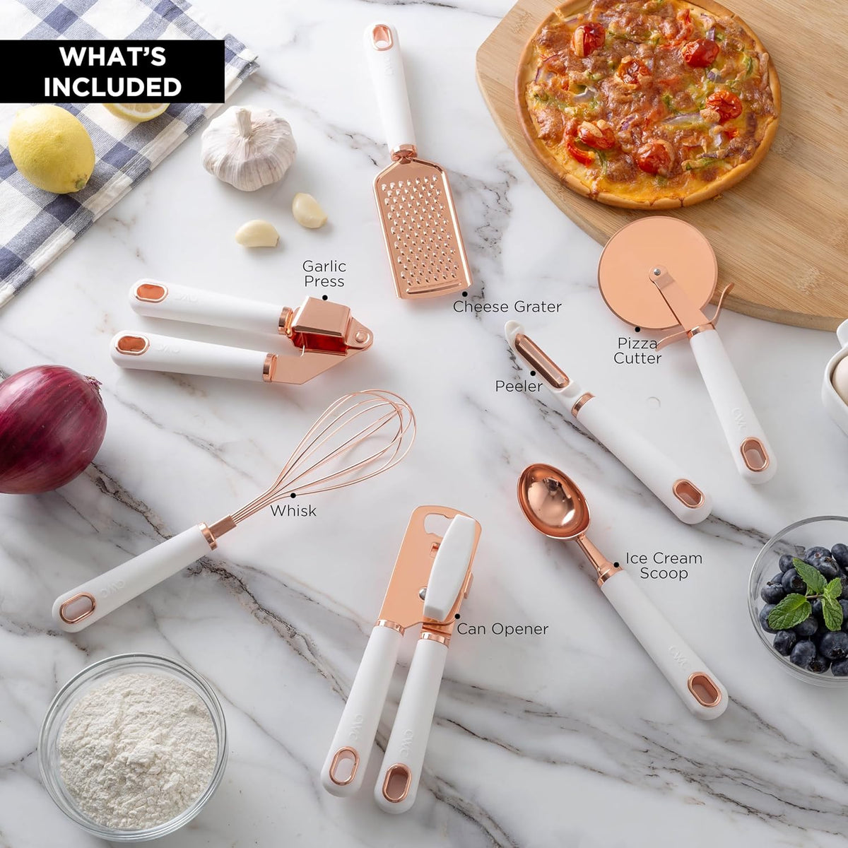 Elevate Your Cooking Game with Our Stunning 7-Piece Copper Plated Kitchen Gadget Set! 🍽️✨ #KitchenEssentials #CopperStyle