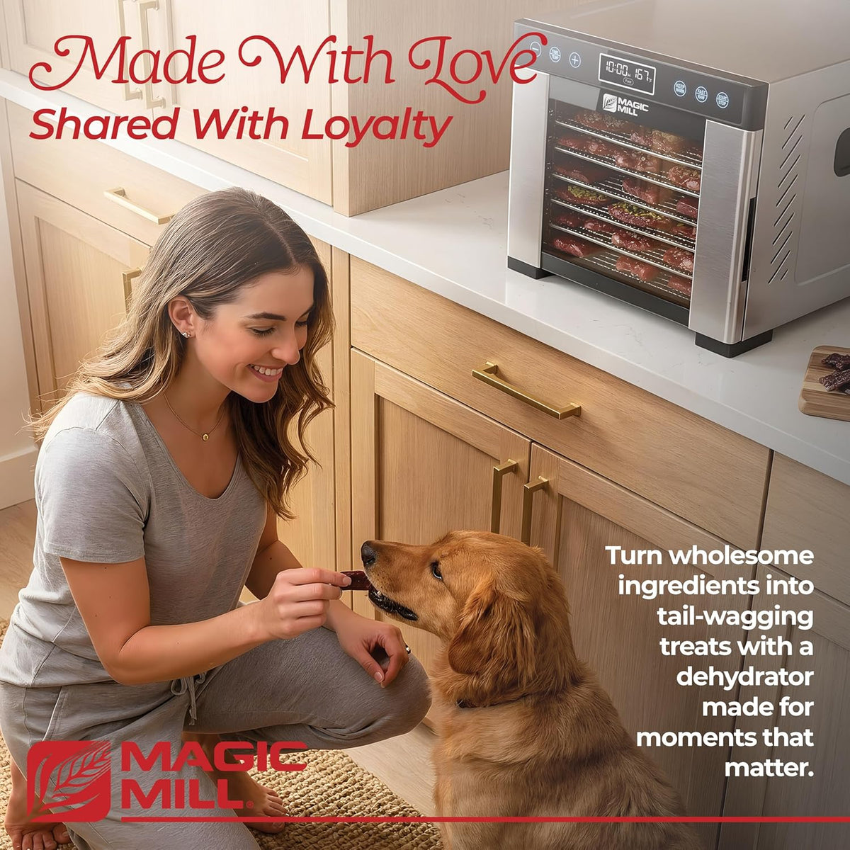 Professional Food Dehydrator with 7 Extra-Large Stainless Steel Trays for Jerky, Dog Treats, Herbs, Meat, and Fruit | Features Keep Warm Function, Digital Timer, and Temperature Control | ETL Certified
