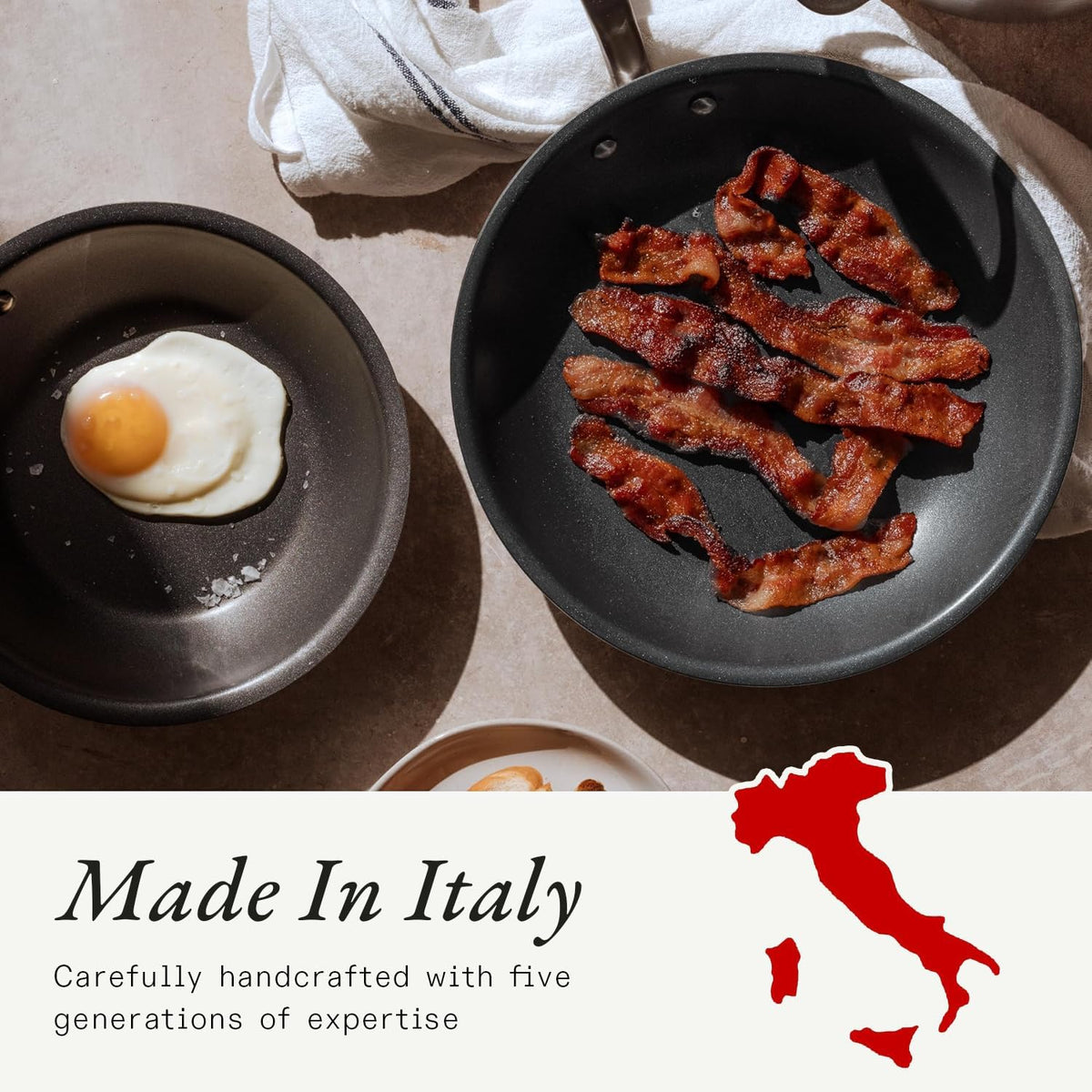 Made in Cookware - Procoat 8" Non Stick Frying Pan (Graphite) - 5 Ply Stainless Clad Nonstick - Professional Cookware - Crafted in USA - Induction Compatible