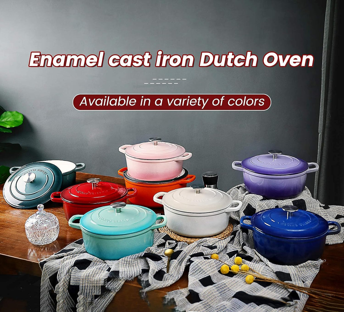 Bake Like a Pro with Our 5.5 Quart White Enameled Cast Iron Dutch Oven! πβ¨ #BakingEssentials #KitchenLove