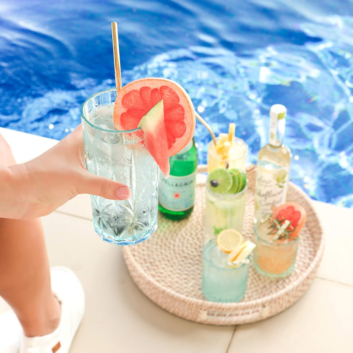 Myrtle Beach Tall & Short Tumbler - Teal, Shatterproof Drinking Glasses, Dishwasher Safe, BPA Free