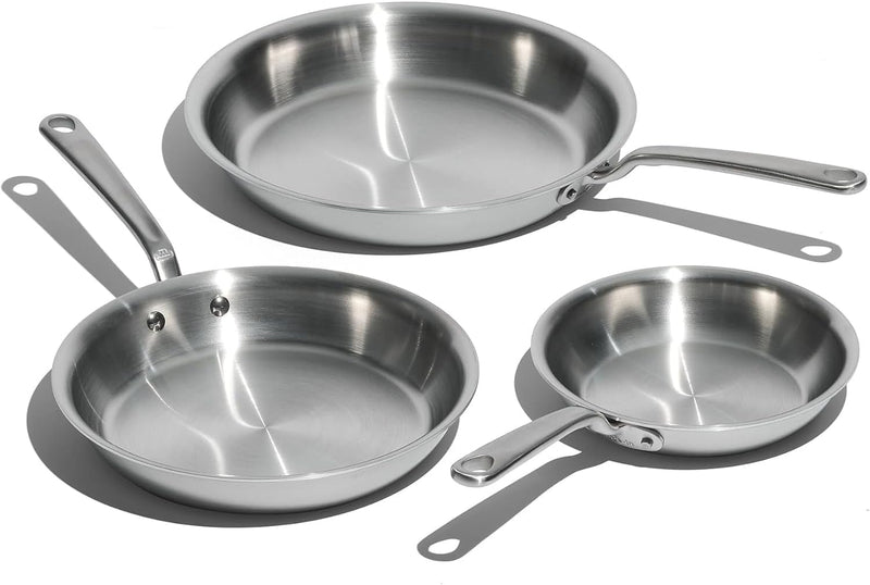 Made In Stainless Steel Frying Pan Set, 3-Piece