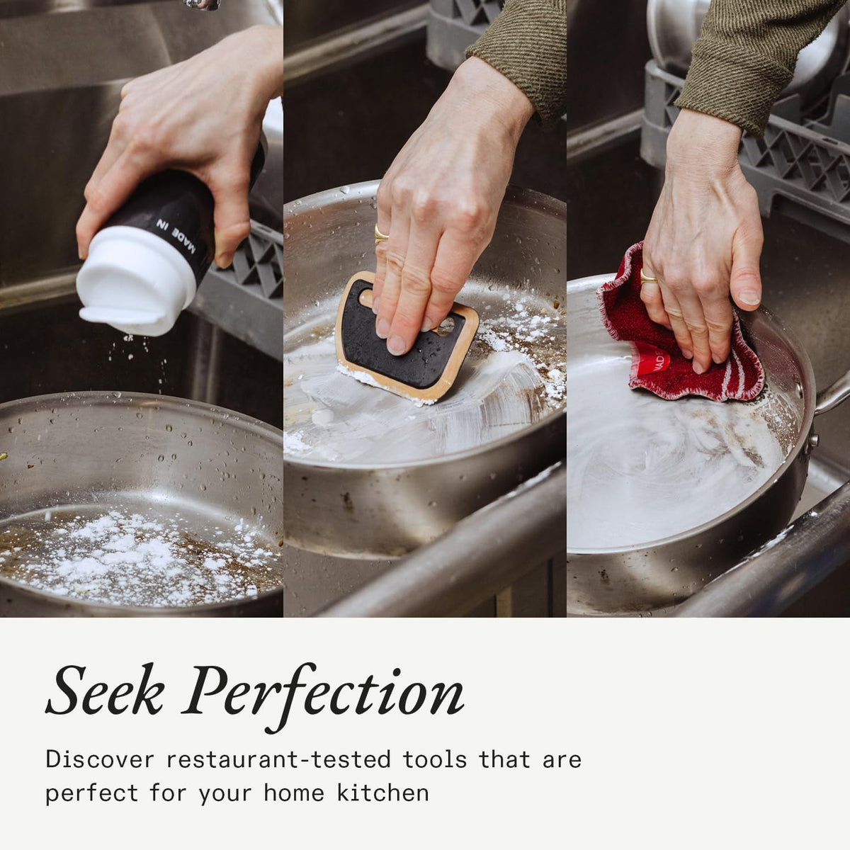 Cookware - 3 Piece Stainless Steel Cleaning Set
