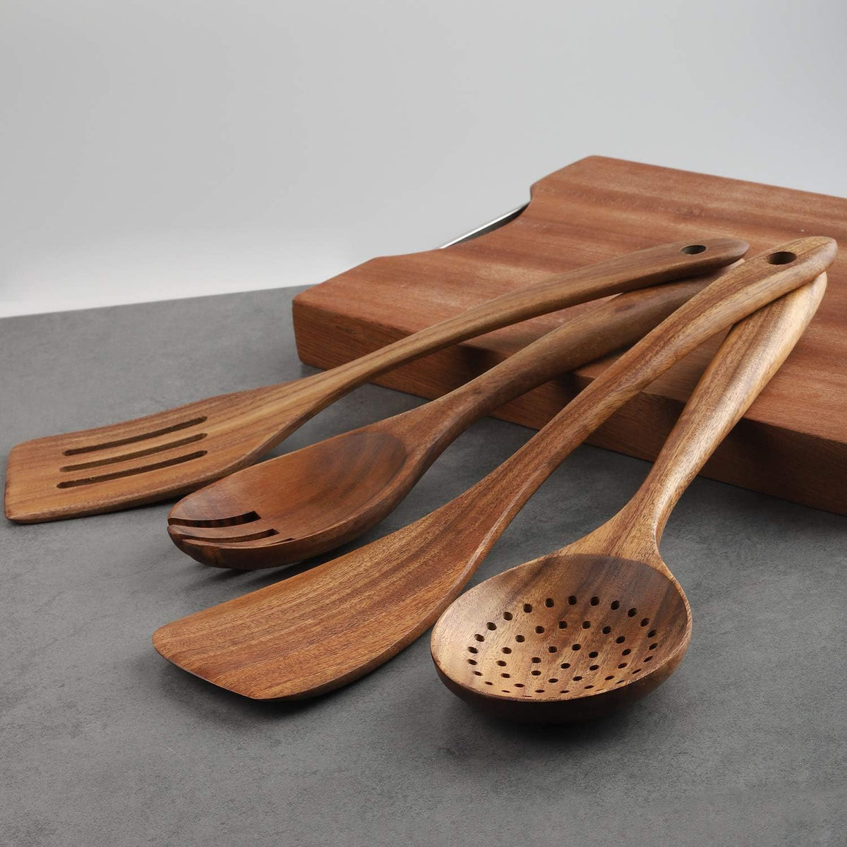 Elevate Your Cooking Game with Our 4-Piece Wooden Utensil Set! 🍳✨