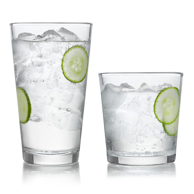 Libbey Preston Tumbler and Rocks Glass Set, 16-Piece