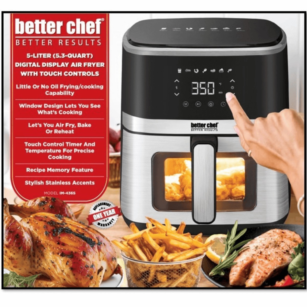 Better Chef Digital Air Fryer, 5 L