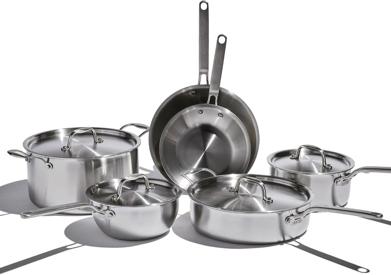 Eater Series Stainless Steel Cookware Set, 10-Piece